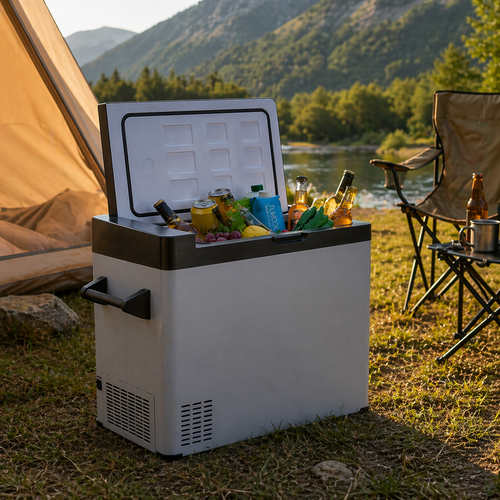 Auto frižider 60L Decakila KUFG008B – Kompresorski (-22°C), 12V/24V/220V